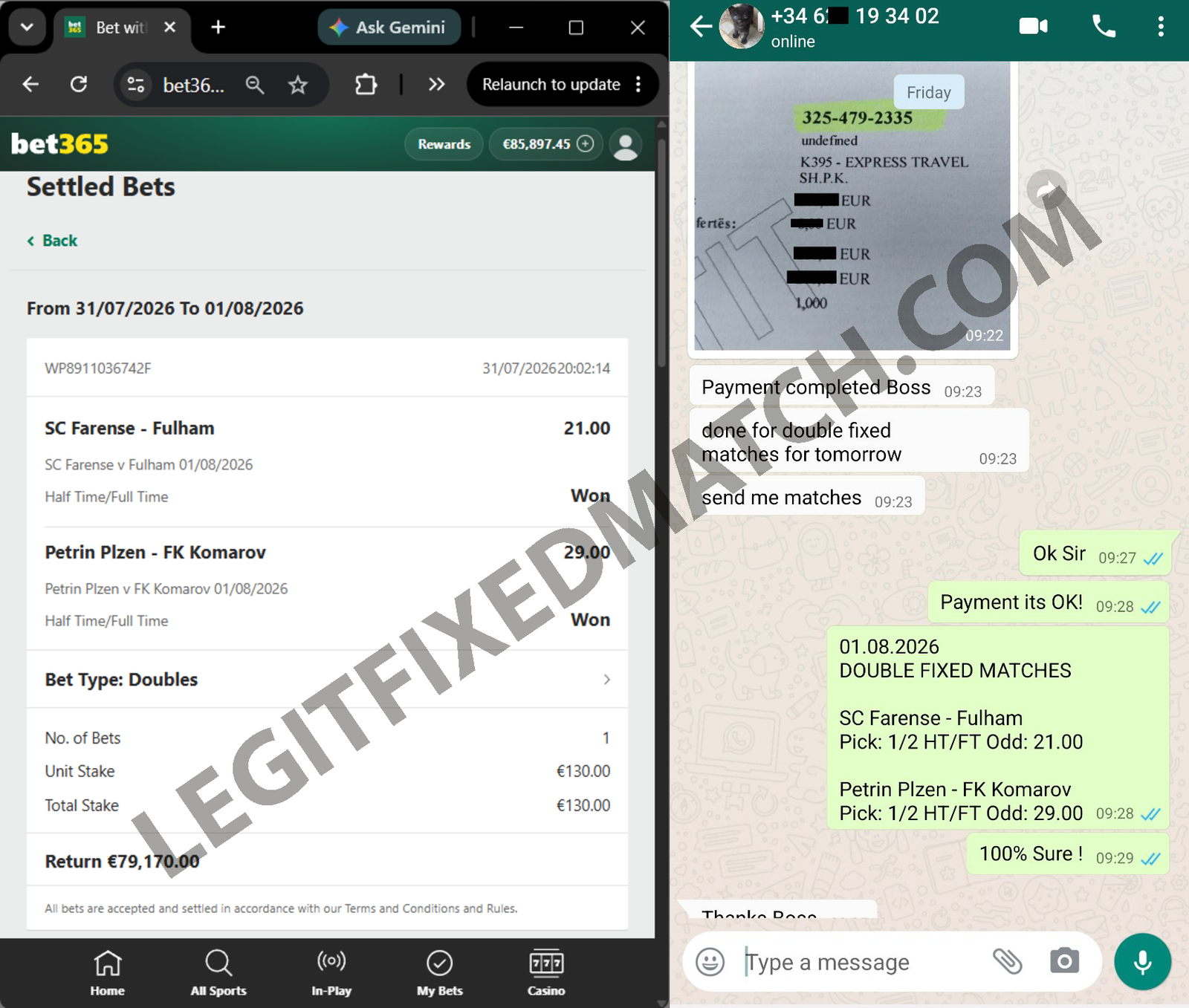 Real Fixed Matches