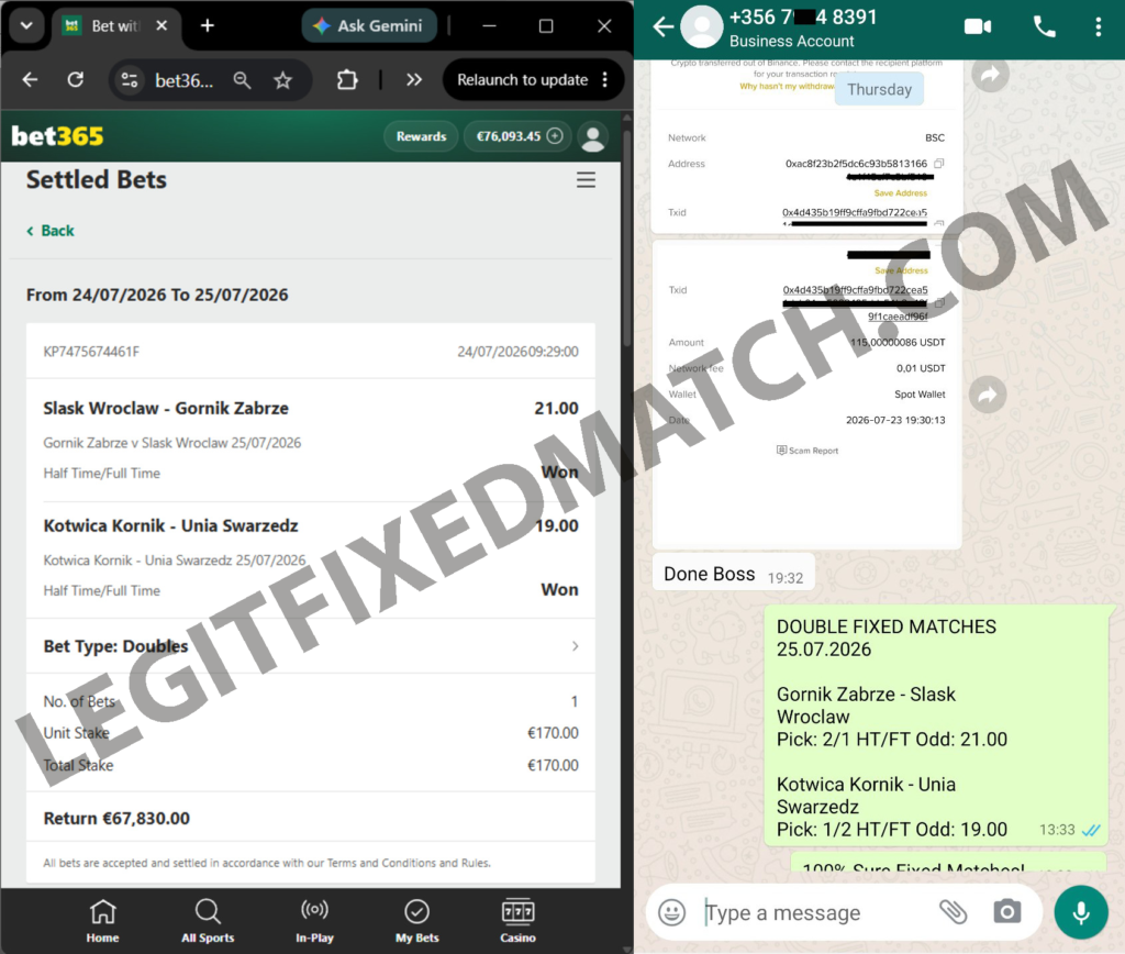 new fixed matches